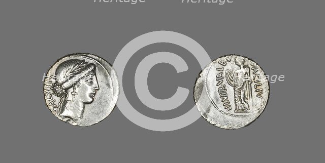 Denarius (Coin) Depicting the Goddess Salus, 49 BCE. Creator: Unknown.