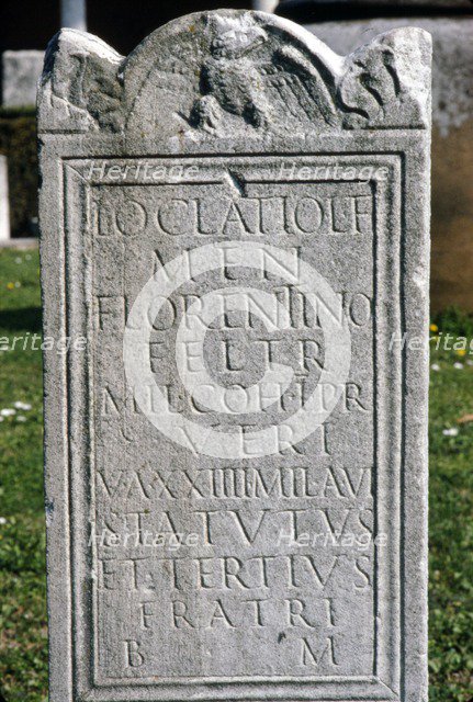 Roman Inscription on Tombstone, c2nd-5th century. Artist: Unknown.