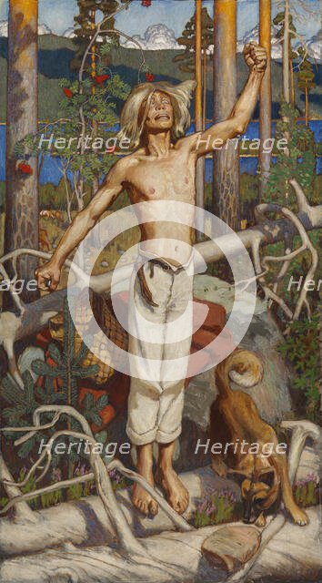 Kullervo's Curse, 1899. Creator: Akseli Gallen-Kallela.