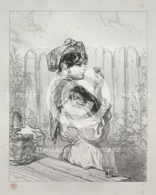 The Brandied Peach. Creator: Paul Gavarni (French, 1804-1866).