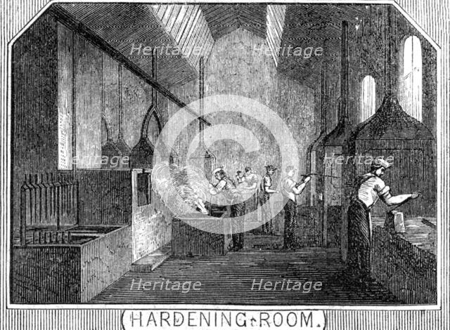 Royal Small Arms Factory, Enfield: Hardening Room, 1861. Creator: William James Palmer.