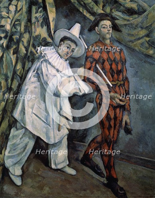'Pierrot and Harlequin (Mardi-Gras)', c1888.  Artist: Paul Cezanne