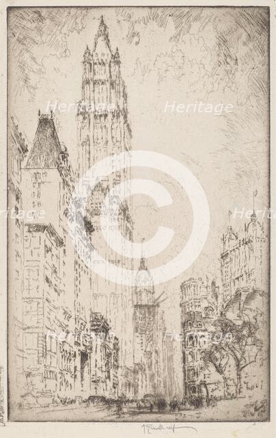 The Woolworth Building, 1915. Creator: Joseph Pennell.