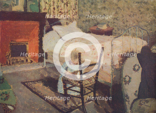 'Child Playing: Annette Roussel in a Front of a Wooden Chair', c1900, (c1932). Artist: Edouard Vuillard.