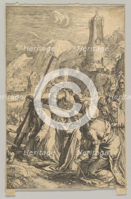 Christ Carrying the Cross, from The Passion of Christ, ca. 1623. Creator: Ludovicus Siceram.