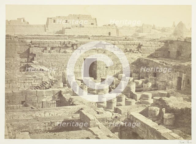 New Excavation at Medinet-Haboo, 1860, printed 1862. Creator: Francis Frith.