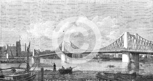 New bridge at Lambeth, 1862. Creator: Unknown.