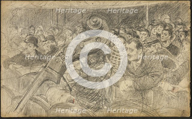 Audience at a Parisian Theatre II, c.1885. Creator: Giovanni Boldini.