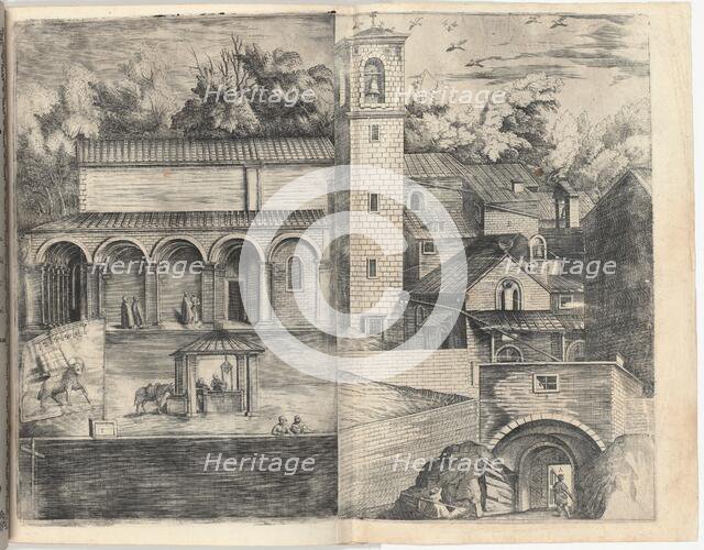 View of the Quadrant: the Main Door, the Square, the Church and the Loggia of the..., [plate D], 161 Creator: Jacopo Ligozzi.