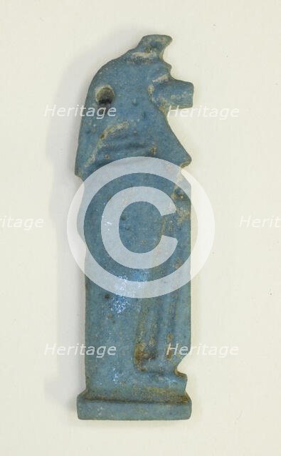 Amulet of the God Duamutef (one of the four Sons of Horus), Egypt, Third Intermediate Period... Creator: Unknown.