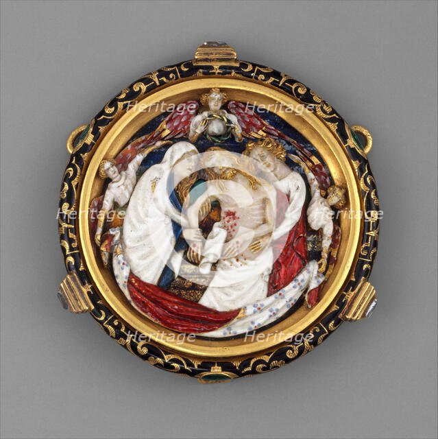 The Dead Christ with the Virgin, Saint John, and Angels, French, ca. 1390-1405. Creator: Unknown.