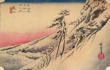Clear Weather after Snow at Kameyama, from 53 stations of Tokaido, (1832), 1903. Artist: Unknown