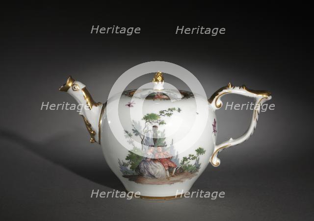 Teapot, c. 1750-1770. Creator: Meissen Porcelain Factory (German).