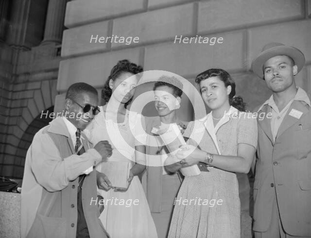 International student assembly, Washington, D.C, 1942. Creator: Gordon Parks.