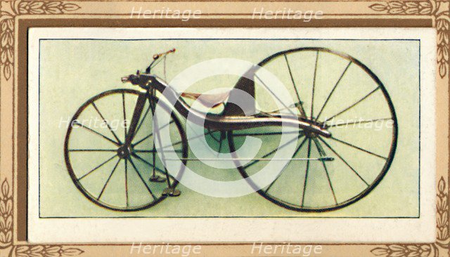 'Macmillan's Lever-Driven Bicycle', 1839, (1939). Artist: Unknown.