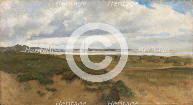 Landscape from Ogna at Jaeren, 1878. Creator: Kitty Lange Kielland.