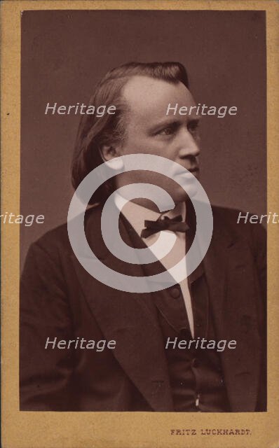 Portrait of the composer Johannes Brahms (1833-1897), c. 1875. Creator: Luckhardt, Fritz (1843-1894).