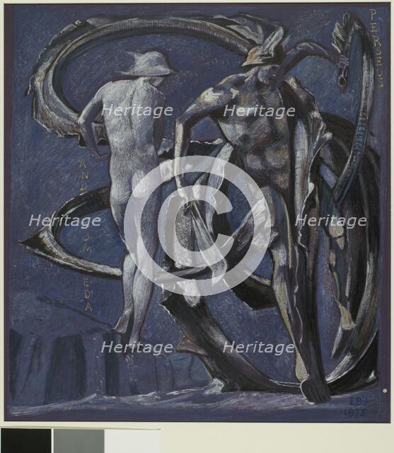 Perseus and Andromeda, study for The Doom Fulfilled, 1875. Creator: Sir Edward Coley Burne-Jones.