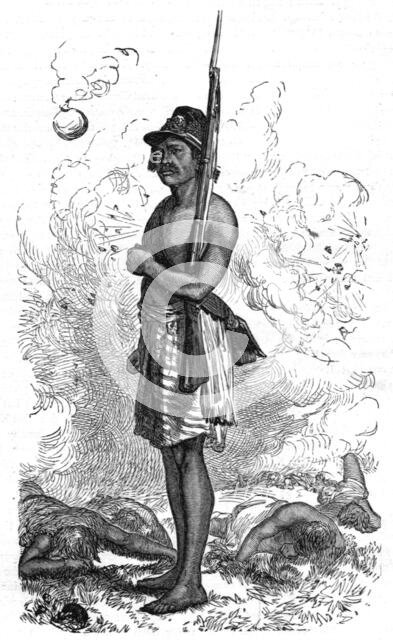 ''Paraguayan sentinel:"No Tengo Ordines."; A visit to Paraguay during the war', 1875. Creator: Unknown.