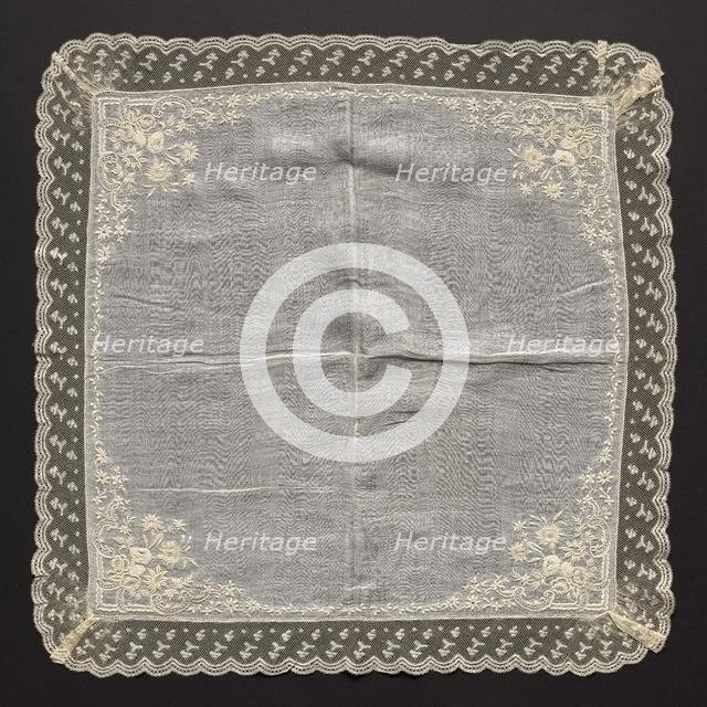 Handkerchief, 1700s. Creator: Unknown.