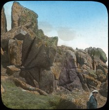 Ladies Wishing Chair, Logan Rock, near Treen, Cornwall, late 19th or early 20th century.  Artist: Church Army Lantern Department