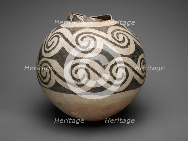 Storage Jar with Horizontal Bands of Interlocking Scrolls, A.D. 875/1130. Creator: Unknown.