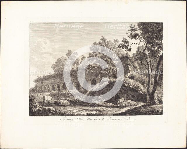 Avanzi della Villa di M. Bruto a Tivoli, 1794. Creator: Albert Christoph Dies.