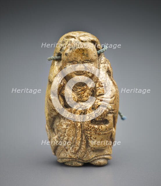 Tanzi wearing a deer skin and holding a bucket, Late Ming- Qing dynasty, 17th to early 20th cent. Creator: Unknown.