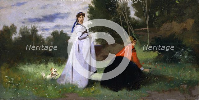 Two ladies in a landscape, 1867. Creator: Feuerbach, Anselm (1829-1880).