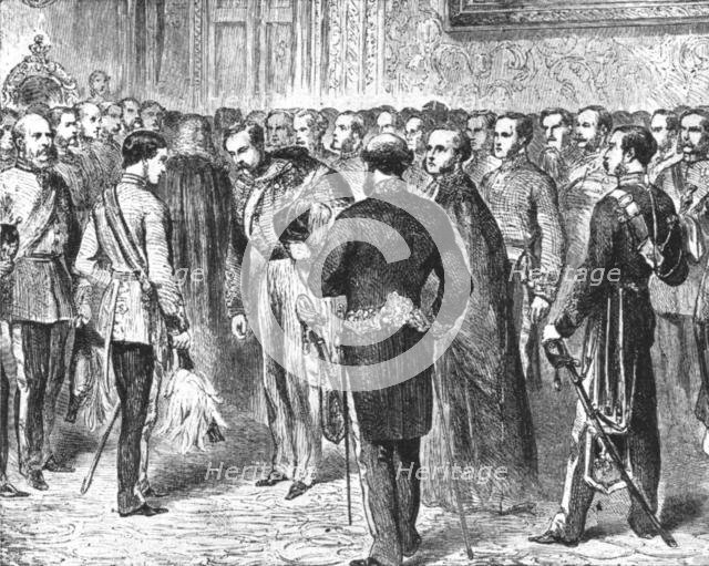 'The Prince of Wales Holding his First Levee, February 18, 1863', (1901). Creator: Unknown.