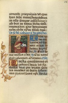 John the Baptist; Poncher Hours, about 1500. Creator: Master of Jacques de Besancon.