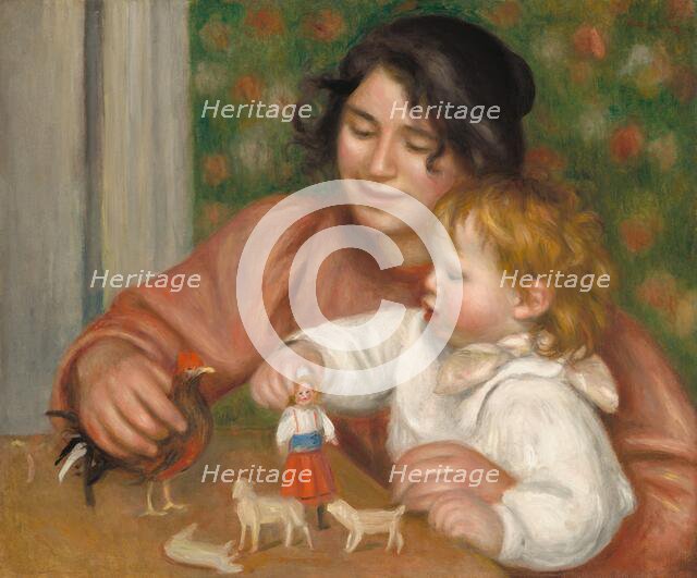 Child with Toys - Gabrielle and the Artist's Son, Jean, 1895-1896. Creator: Pierre-Auguste Renoir.
