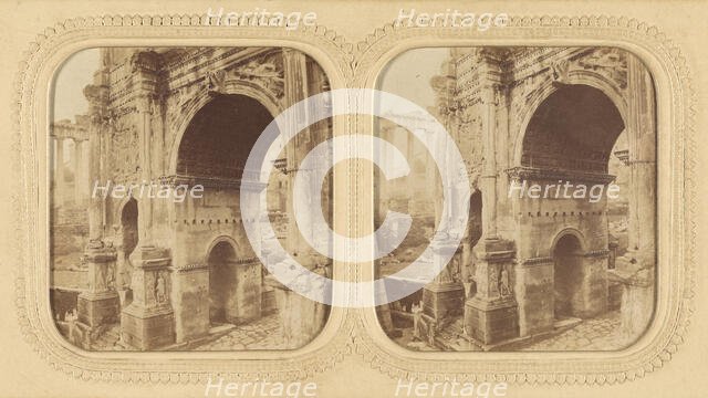 Arco di Settimio Severo/The Arch of Septimus Severns, 1855-1865. Creator: London Stereoscopic & Photographic Co.