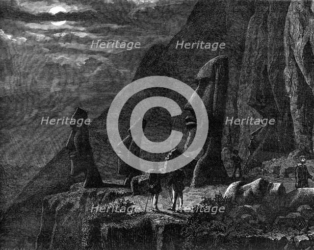 Moai, Easter Island, 19th century. Artist: A de Bar