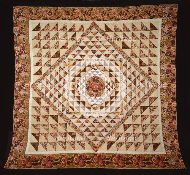 Bedcover, United States, 1820/50. Creator: Unknown.