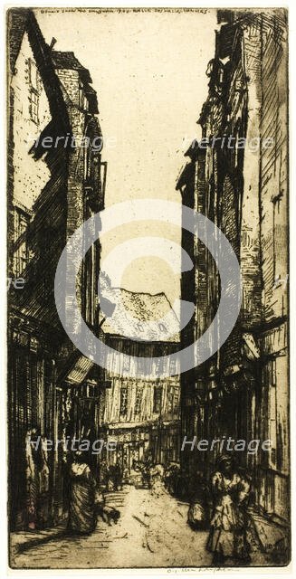Ruelle des Halles, Vannes, Brittany, 1906. Creator: Donald Shaw MacLaughlan.