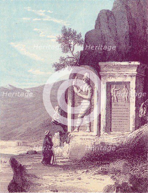 'Assyrian Sculpture at the Nahr El Kelb or Dog River', c19th century. Creator: Unknown.