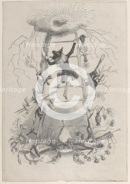 Illustration in Jérôme Paturot, by Louis Reybaud, Paris, 1846, ca. 1846. Creator: Jean Ignace Isidore Gerard.