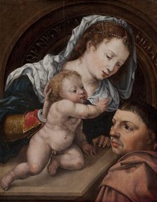 Virgin and Child with a Patron, 1462-1561. Creator: Jan Gossaert.