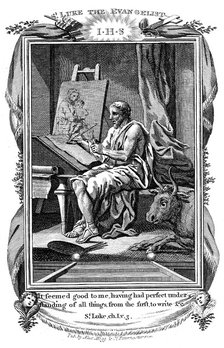 St Luke the Evangelist writing his gospel, c1808. Artist: Unknown