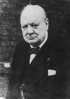 Winston Churchill, British politician and Prime Minister, 1945. Artist: Unknown