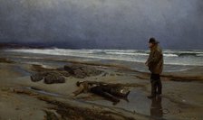 Drifted Ashore, 1884. Creator: Nicolai Martin Ulfsten.