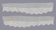 Pair of Sleeve Ruffles, France, Mid-18th century. Creator: Unknown.