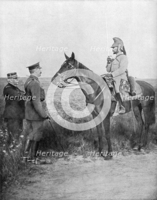 Joseph Joffre, Lord Kitchener and General Baratier, France, World War I, 16 August 1915. Artist: Unknown