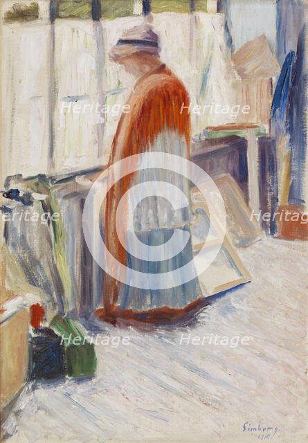 In the Studio, 1910. Creator: Hugo Simberg.