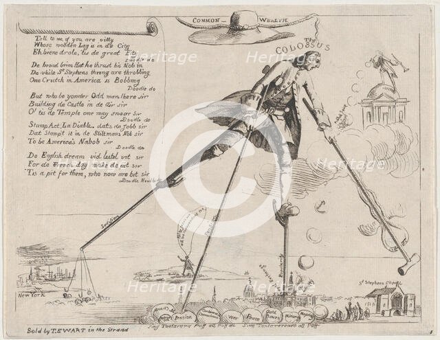 Common-Wealth, The Colossus, 1766., 1766. Creator: Anon.