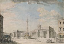 The Kazan Cathedral in Saint Petersburg, c. 1800. Artist: Voronikhin, Andrei Nikiforovich (1759-1814)