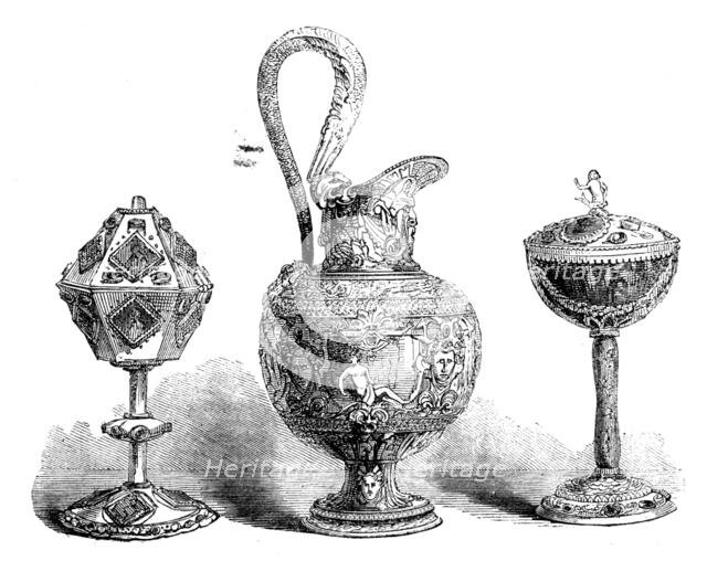 The Loan Collection, South-Kensington: Pyx, ewer, cup, 1862. Creator: Unknown.