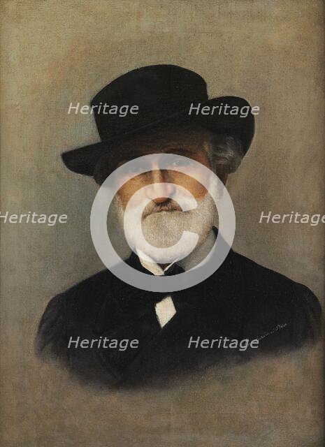 Portrait of the Composer Giuseppe Verdi (1813-1901), End of 19th century. Creator: Lombardini, Bice (active End of 19th-Early 20th cen.).