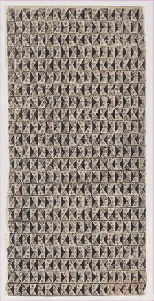 Sheet with pattern of triangles, 19th century. Creator: Anon.